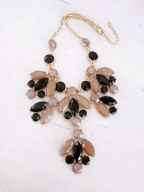 Vintage Black and Gray Cara NY Statement Necklace